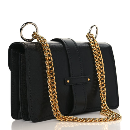 Chloe Shiny Goatskin Calfskin Aby Chain Shoulder Bag Black 3 of 9