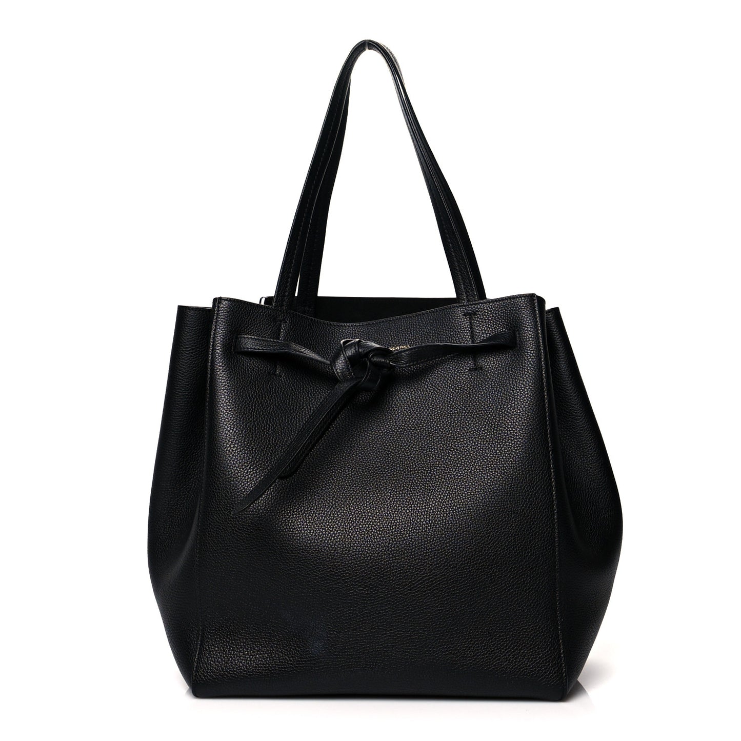 Soft Grained Calfskin Small Belt Cabas Phantom Black
