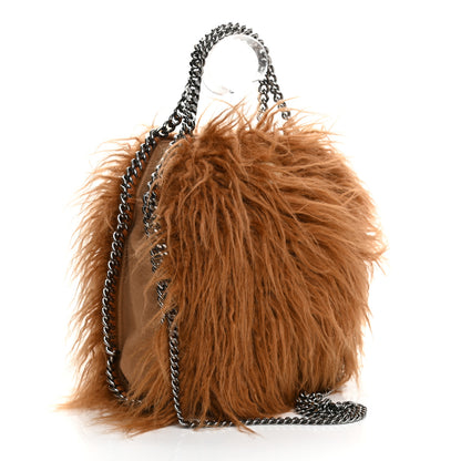 Stella McCartney Eco Fur Mini Falabella Tote Camel 3 of 10