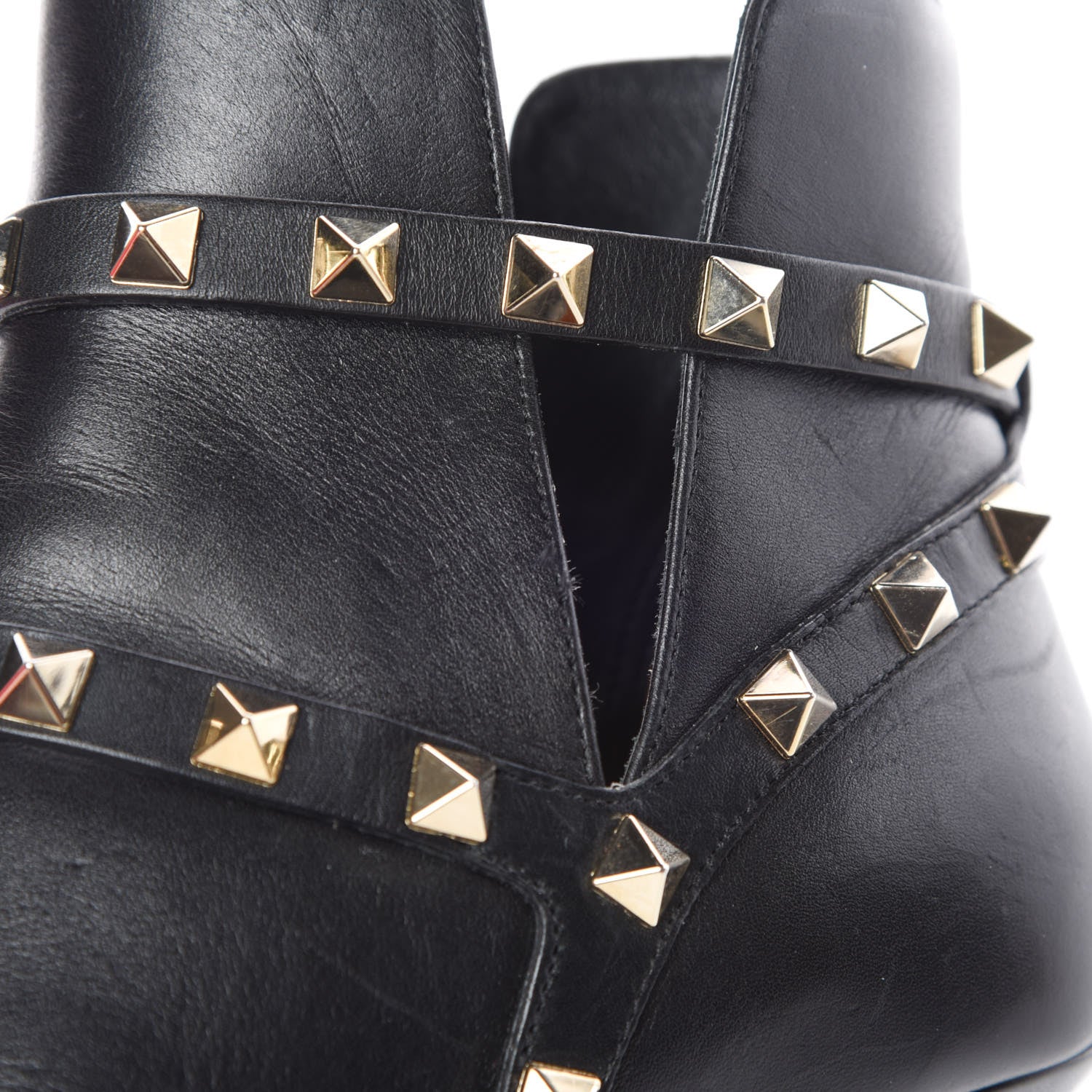 Valentino Garavani Calfskin Rockstud Double Buckle 65mm Ankle Boots 36 Black 14 of 16