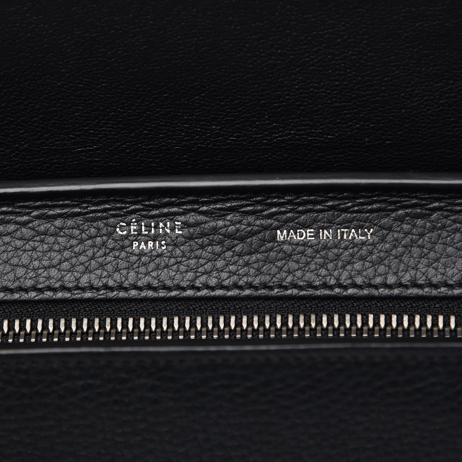 Celine Drummed Calfskin Suede Small Trapeze Black 26 of 31