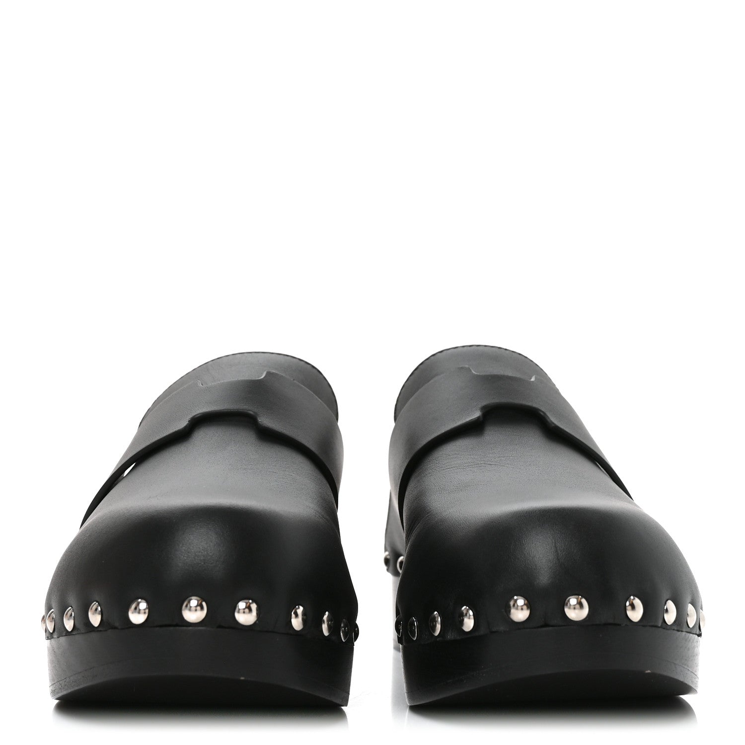 Hermes Calfskin Calya Mules 37 Black 2 of 8