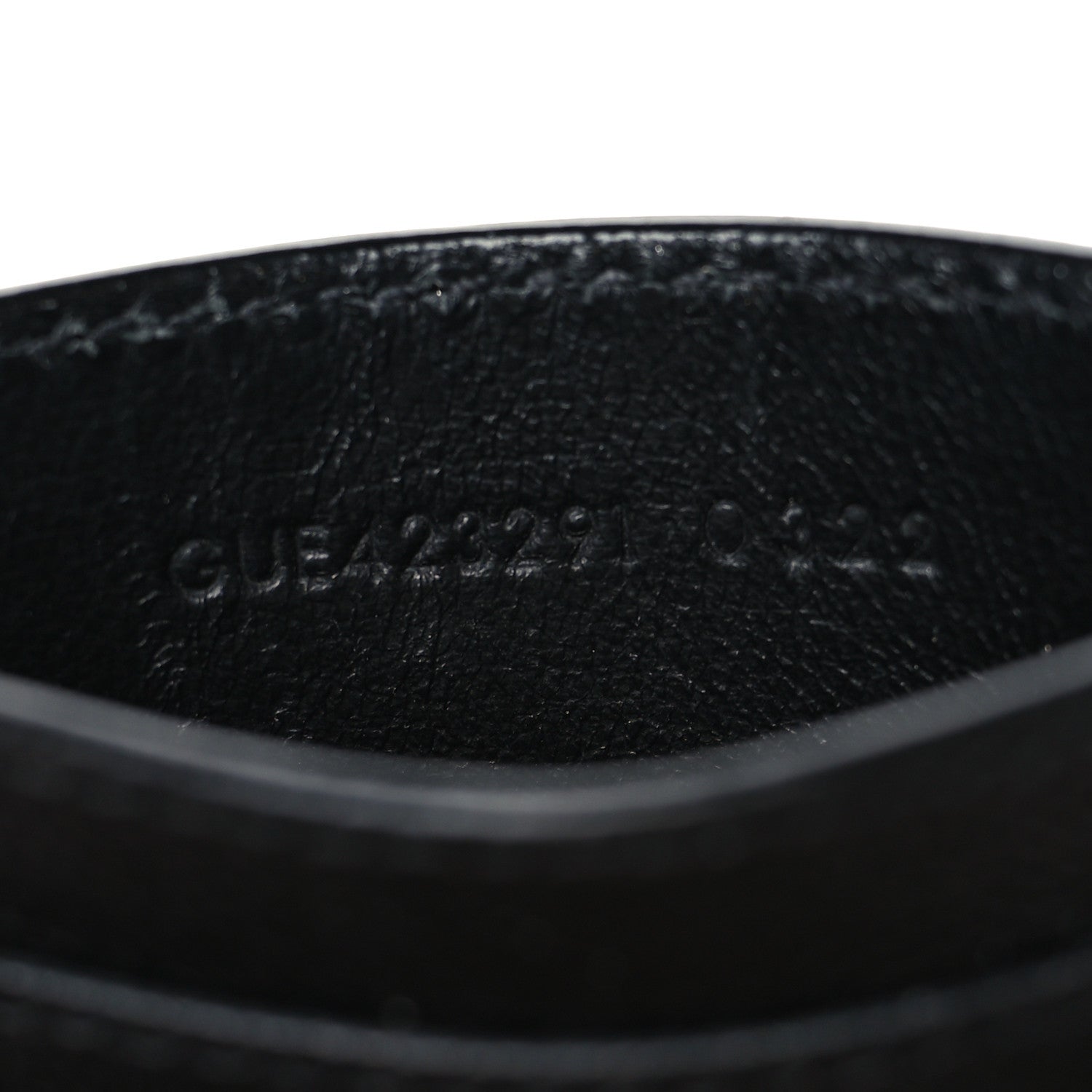 Saint Laurent Grain De Poudre Matelasse Chevron Monogram Credit Card Case Black 7 of 8