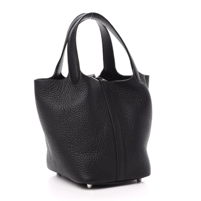 Hermes Taurillon Clemence Picotin Lock 18 PM Black 3 of 11