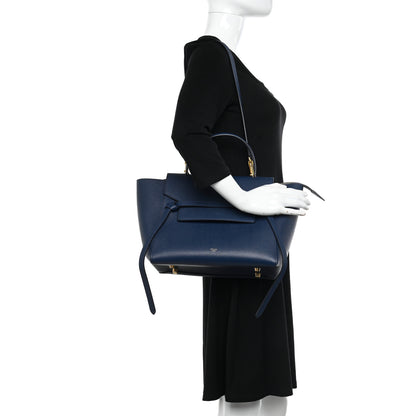 Celine Grained Calfskin Mini Belt Bag Deepsea 2 of 9