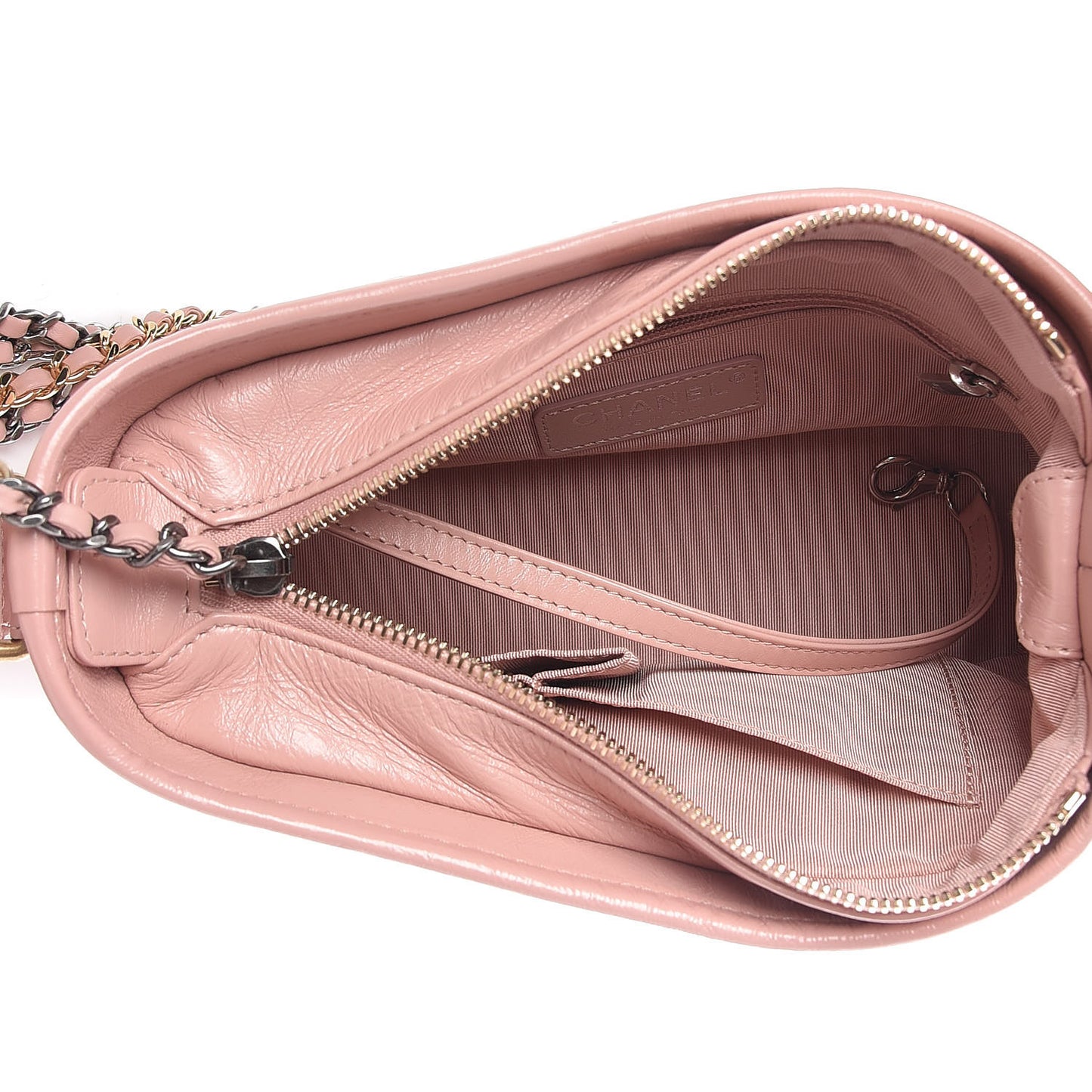 Aged Calfskin Quilted Small Gabrielle Hobo Pink