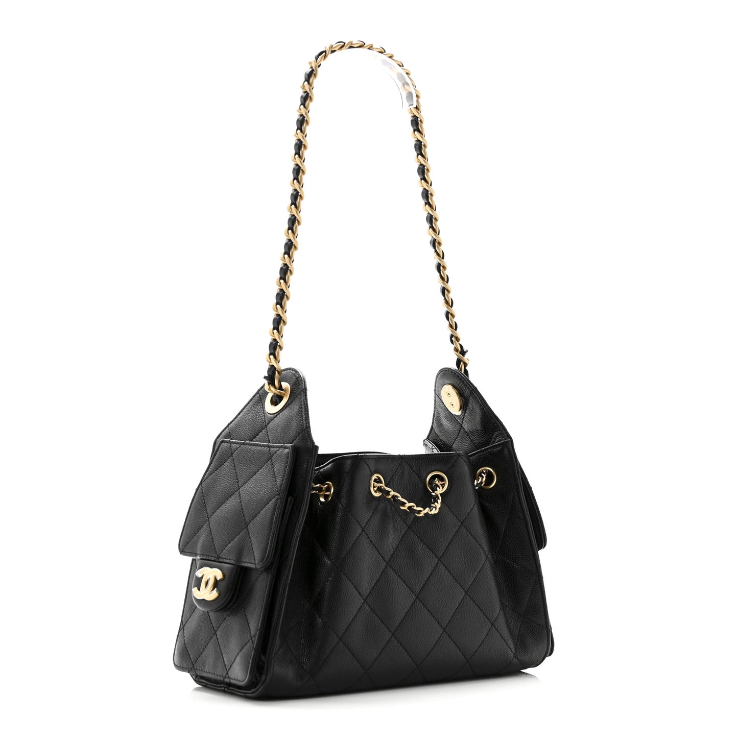 Caviar Quilted Mini Chanel 25 Handbag Black