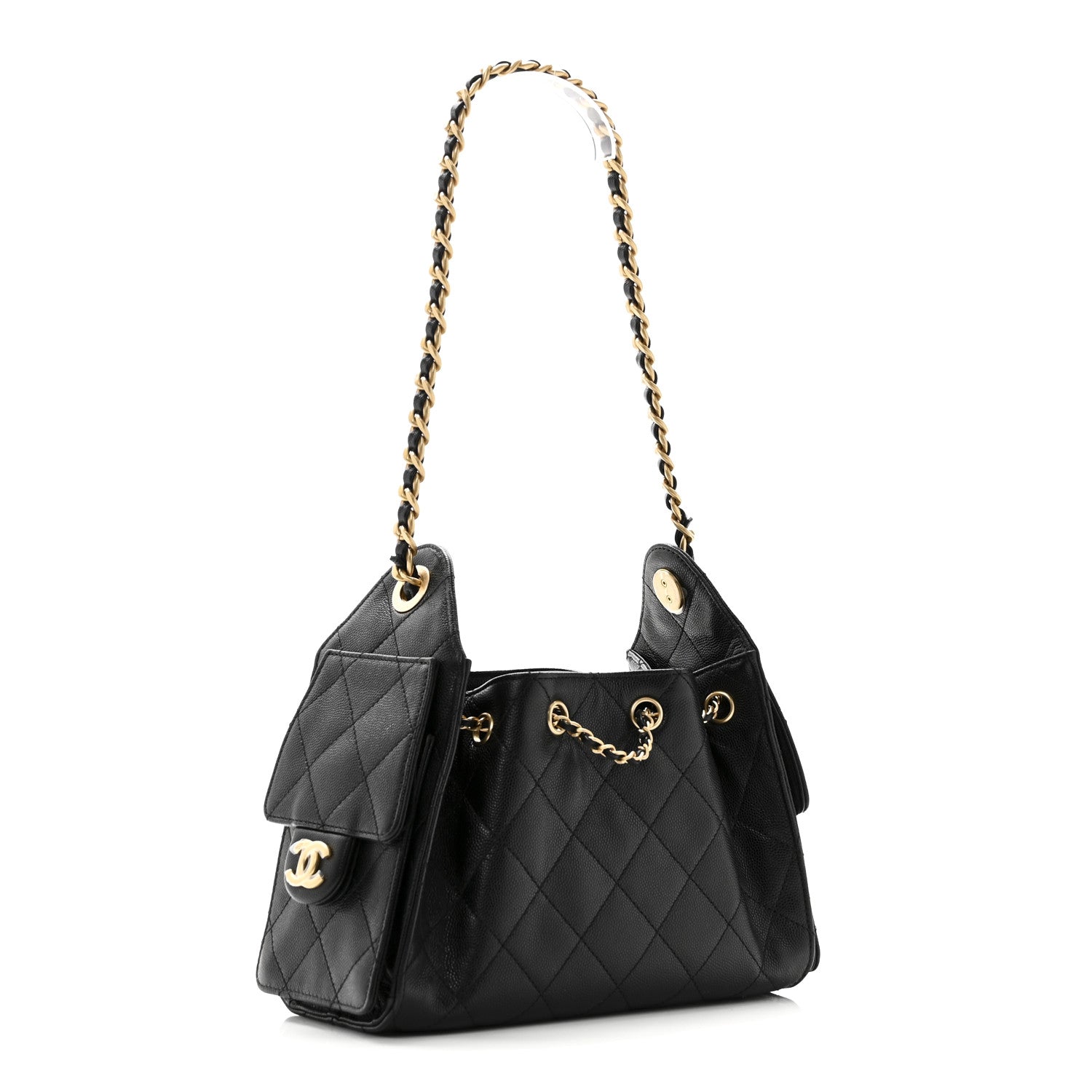 Chanel Caviar Quilted Mini Chanel 25 Handbag Black 3 of 10