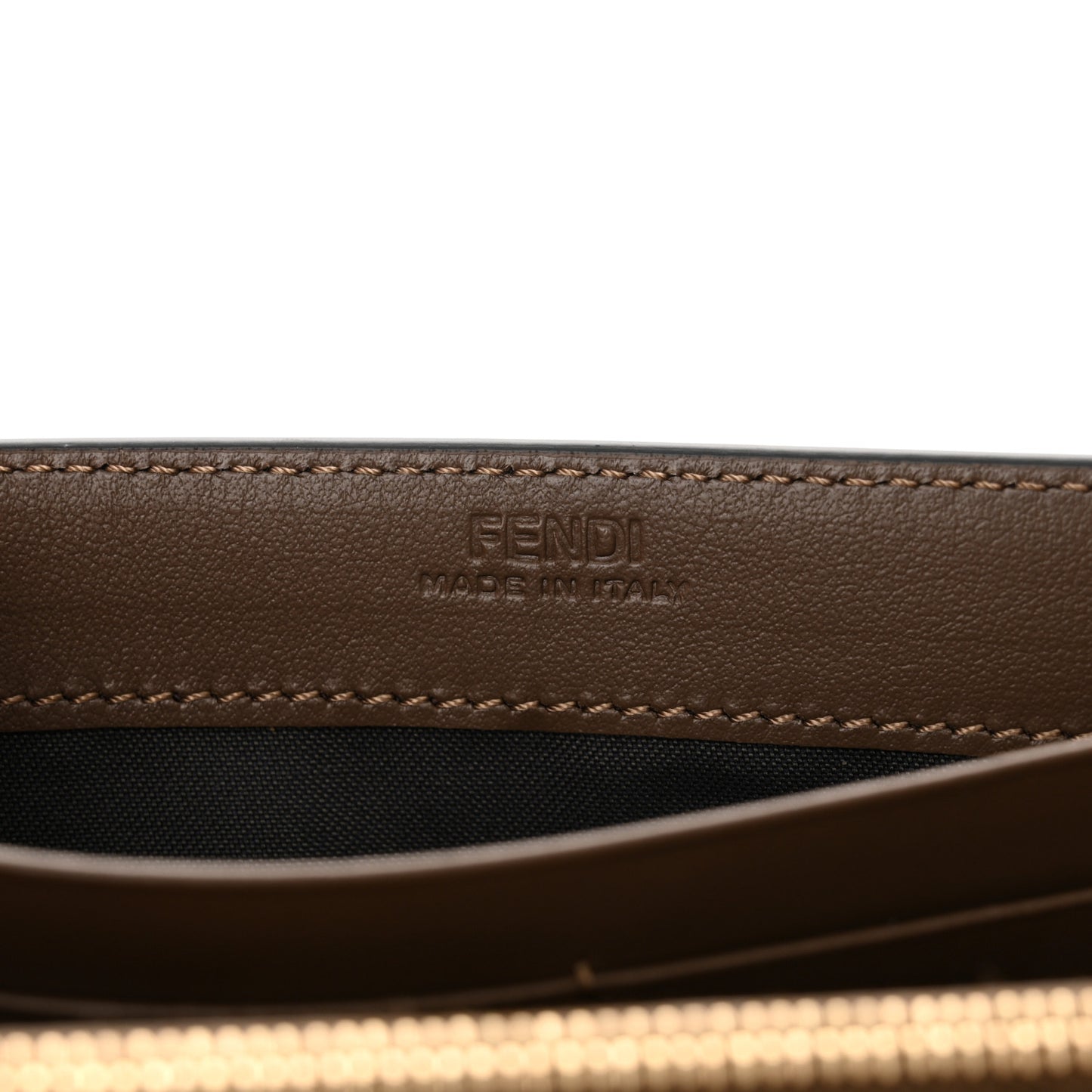 Vitello Soft F is Fendi Bi-Color FF 1974 Embossed Continental Envelope Wallet On Chain Maya Black