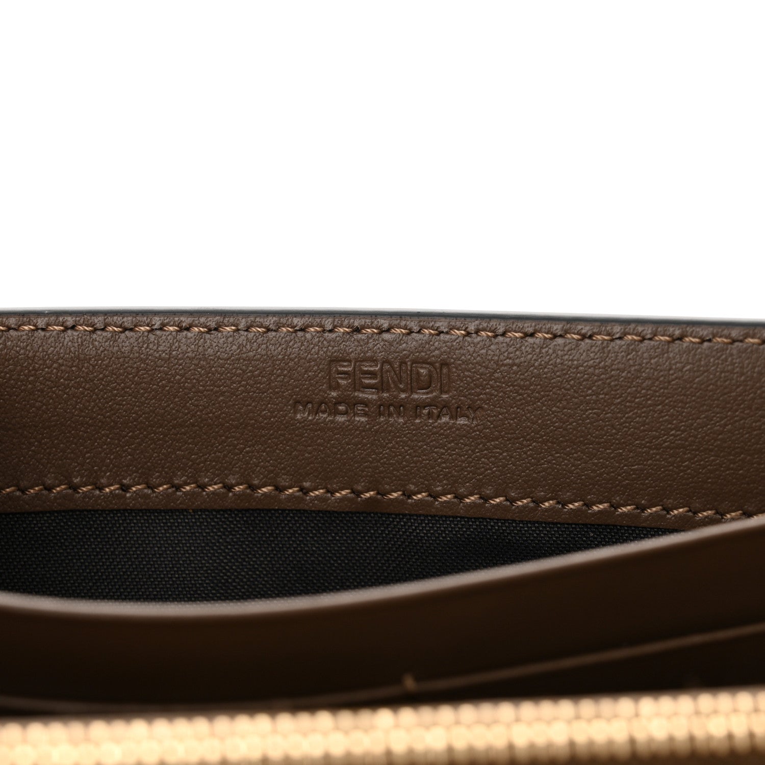 Fendi Vitello Soft F is Fendi Bi-Color FF 1974 Embossed Continental Envelope Wallet On Chain Maya Black 6 of 11