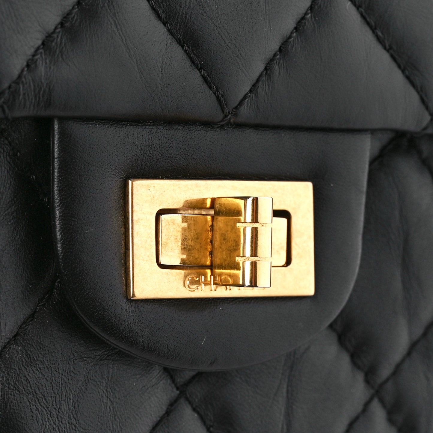 Aged Calfskin Quilted 2.55 Reissue 226 Flap Black