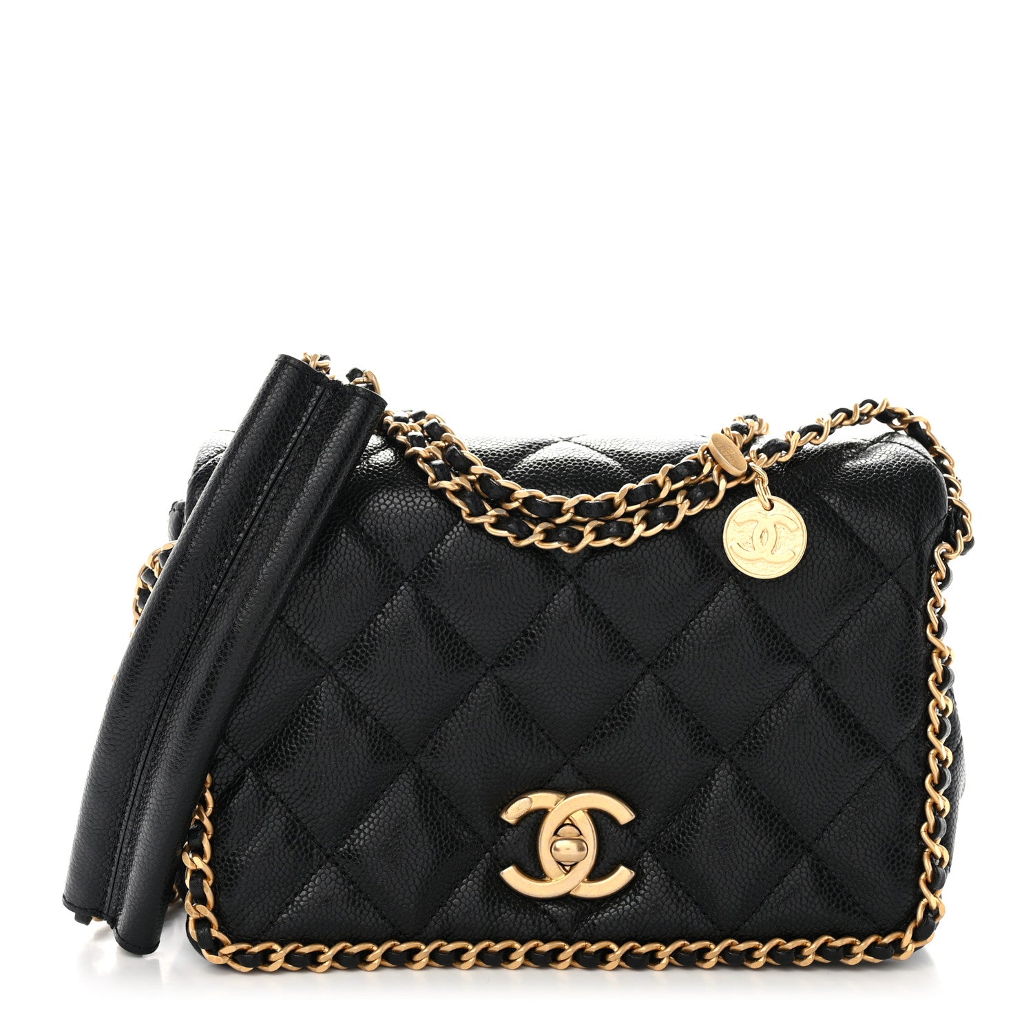 Chanel Caviar Quilted Mini Never Ending Chain Flap Black 1 of 10