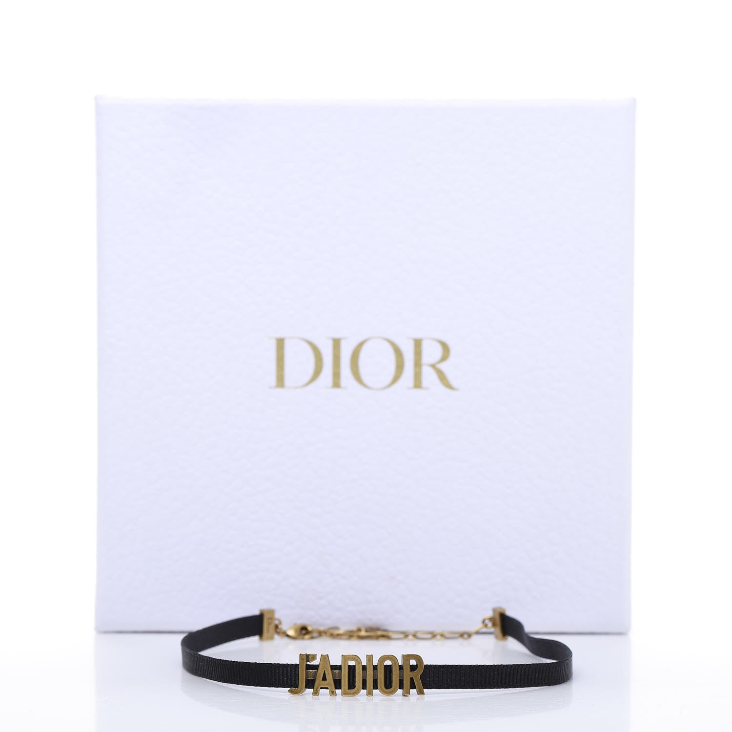 Christian Dior Grosgrain Ribbon J'Adior Logo Choker Necklace Black 6 of 6