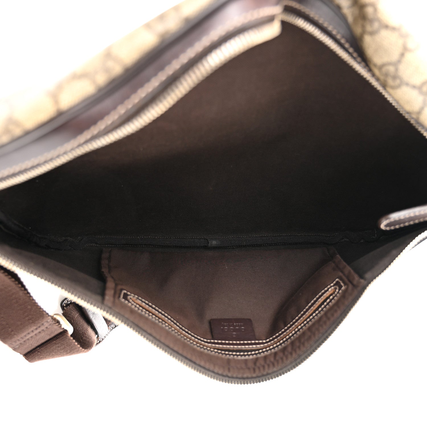Gucci GG Supreme Monogram Belt Bag Dark Brown 5 of 12