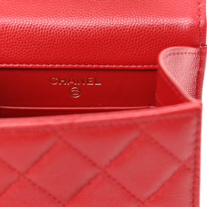 Chanel Caviar Quilted Classic Phone Holder Red 6 of 13