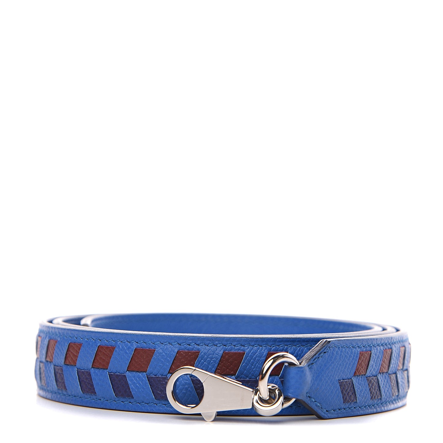 Epsom 25mm Tressage Shoulder Strap Bleu Zellige Bleu Encre Rouge