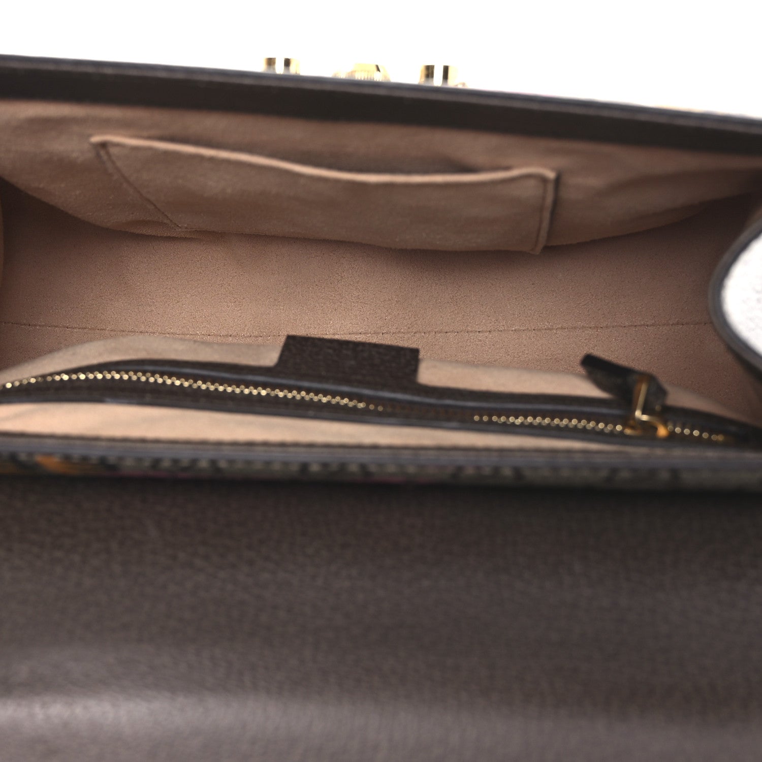 Gucci GG Supreme Monogram Bengal Small Padlock Top Handle Bag Beige Pink 5 of 12