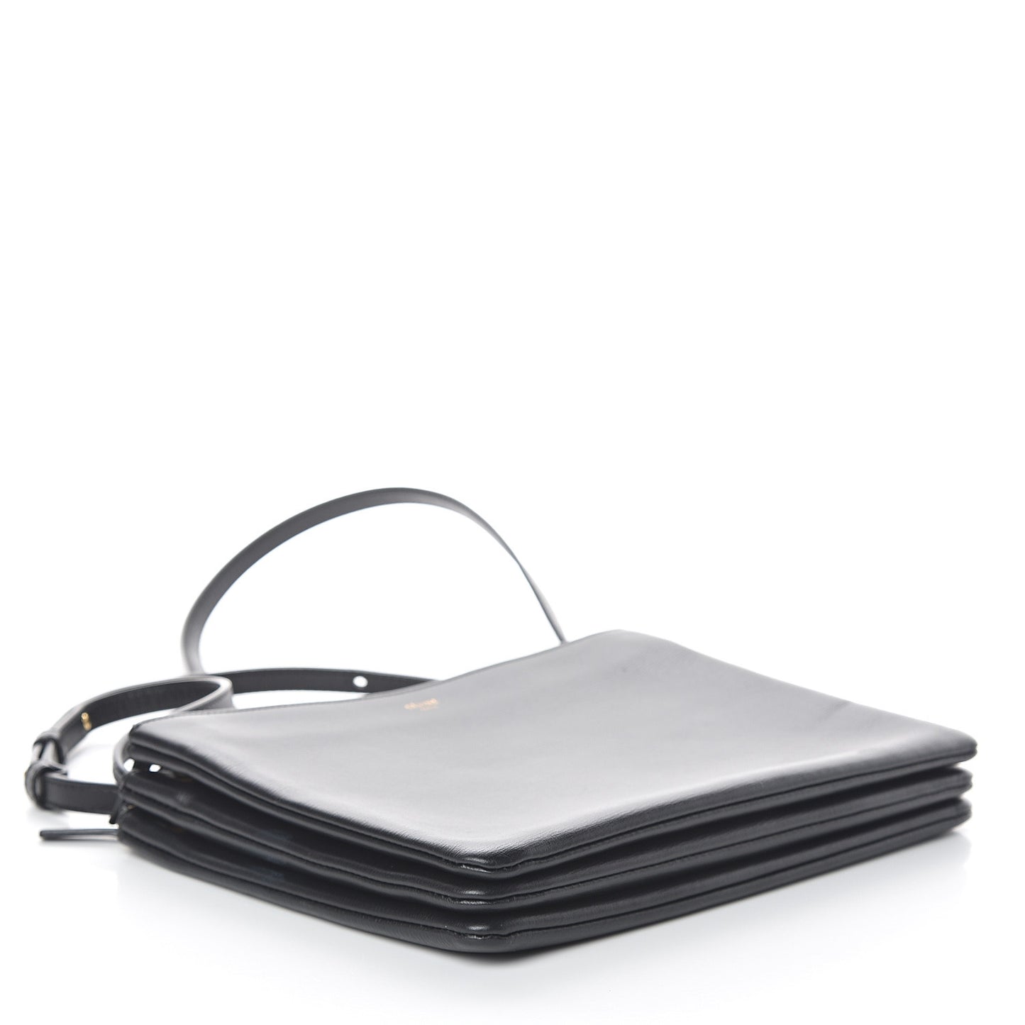 Liege Calfskin Large Trio Crossbody Bag Black
