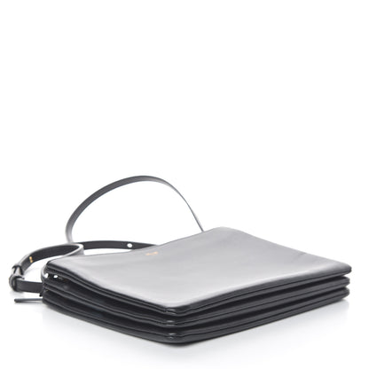 Celine Liege Calfskin Large Trio Crossbody Bag Black 3 of 9