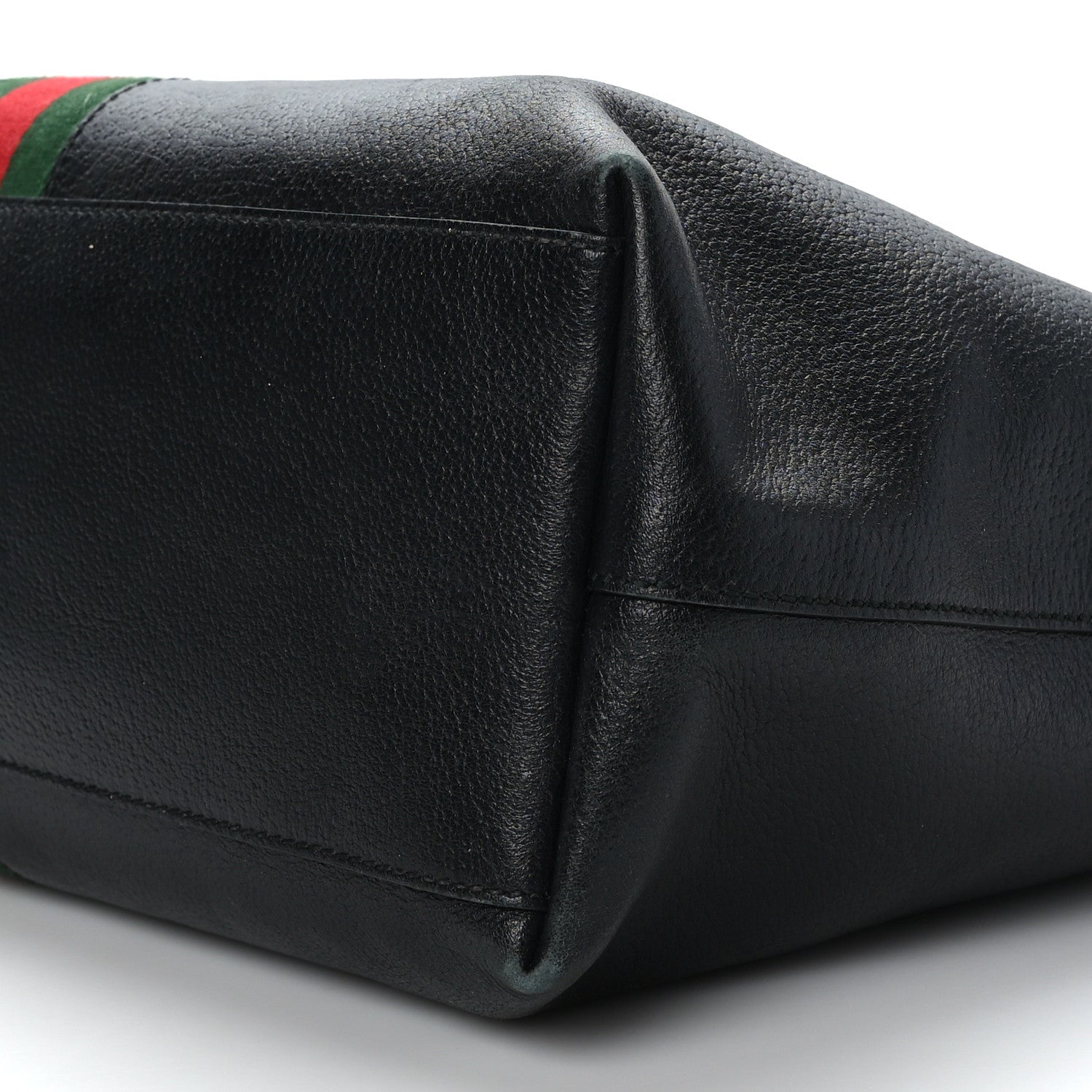 Gucci Textured Calfskin Web Medium Ophidia Shopping Tote Black 9 of 11