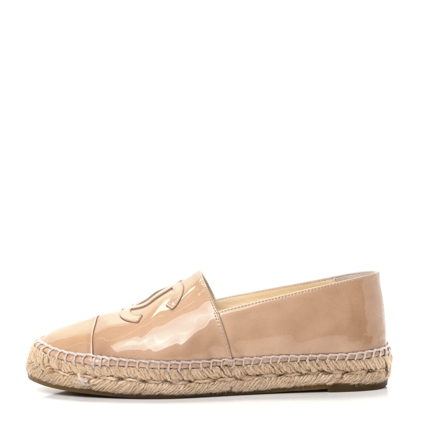 Patent CC Espadrilles 39 Beige