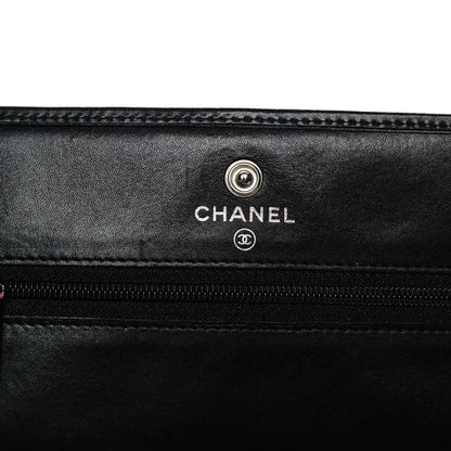 Chanel Calfskin Quilted Cambon Wallet On Chain WOC Black 6 of 10