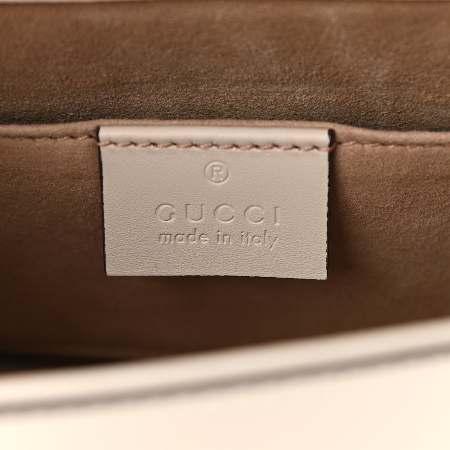 Gucci Calfskin Mini Sylvie Top Handle Bag White 6 of 11