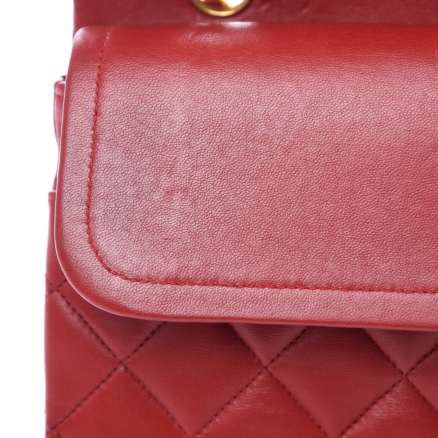 Chanel Lambskin Quilted Medium Double Flap Red 11 of 18