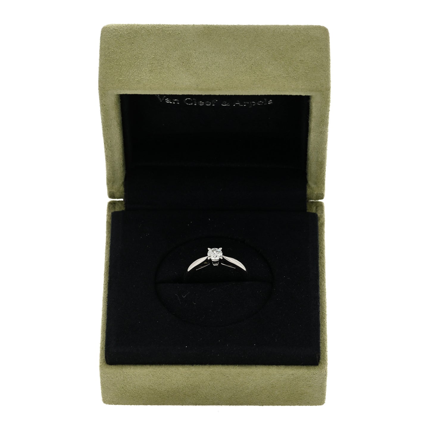 Platinum Diamond .31ct Bonheur Solitaire Engagement Ring 52 6