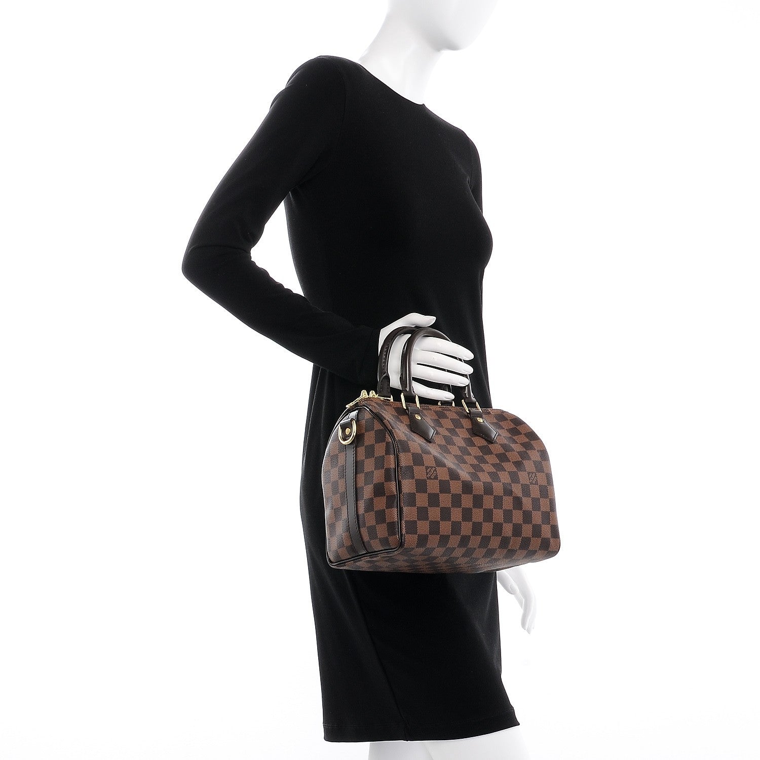 Louis Vuitton Damier Ebene Speedy Bandouliere 25 3 of 9