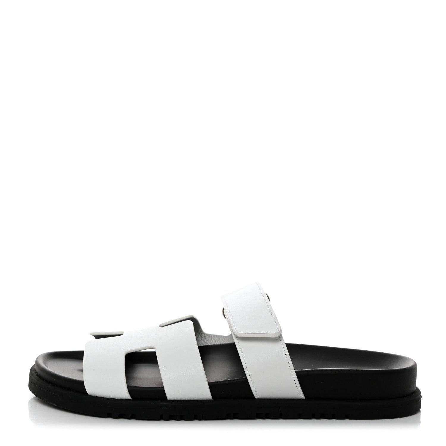 Hermes Calfskin Womens Chypre Sandals 38 White 1 of 9