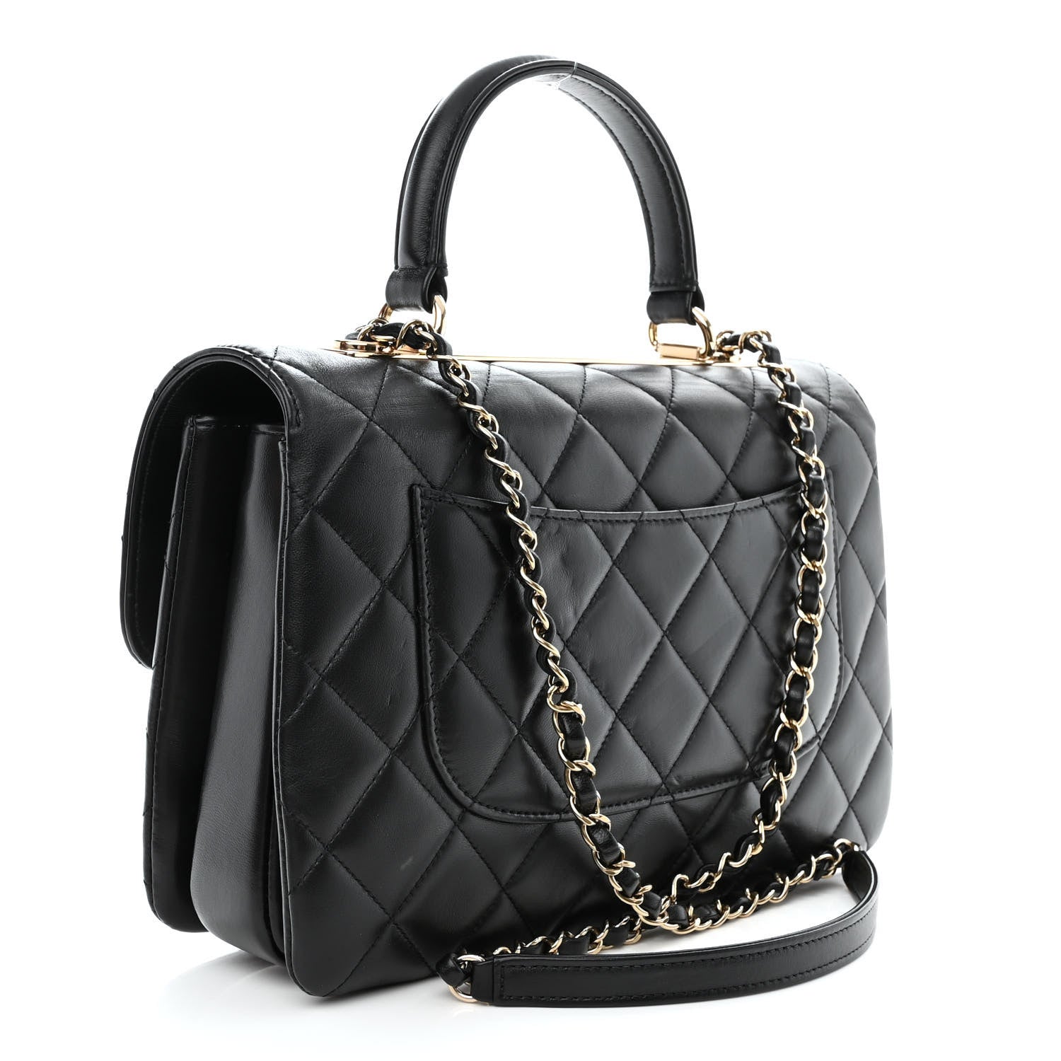 Chanel Lambskin Quilted Medium Trendy CC Flap Dual Handle Bag Black 3 of 14