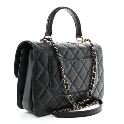 Chanel Lambskin Quilted Medium Trendy CC Flap Dual Handle Bag Black 3 of 14