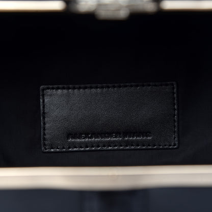 Alexander Wang Calfskin Crocodile Embossed Tai Dopp Kit Bag Black 6 of 6