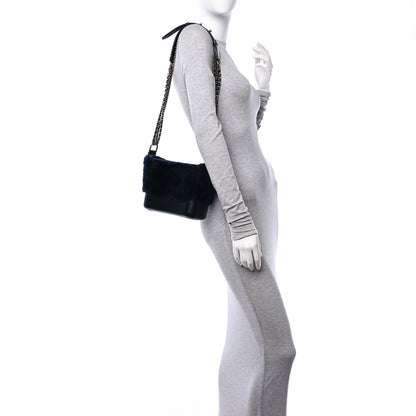 Chanel Shearling Small Gabrielle Hobo Navy 2 of 10