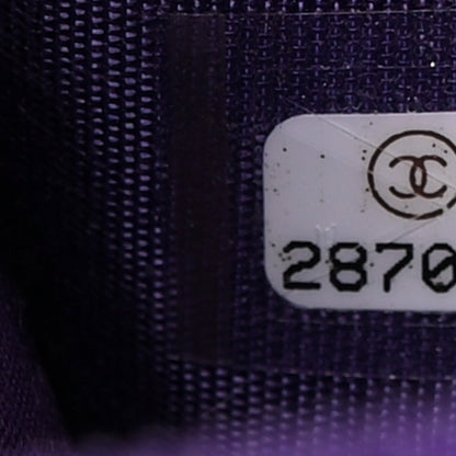 Chanel Lambskin Quilted Boy Zip Around Wallet Purple 8 of 8
