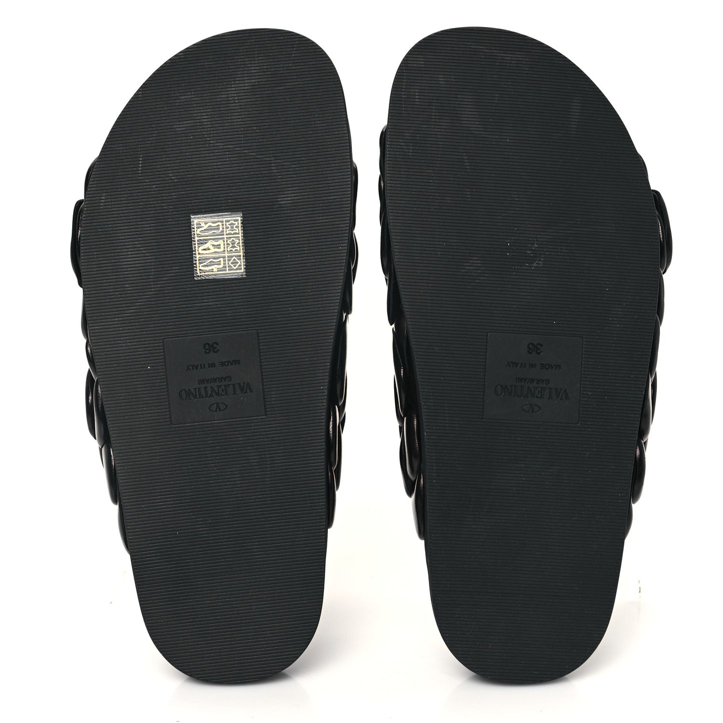 Kidskin Atelier 03 Rose Edition Double Buckle Slide Sandals 36 Black