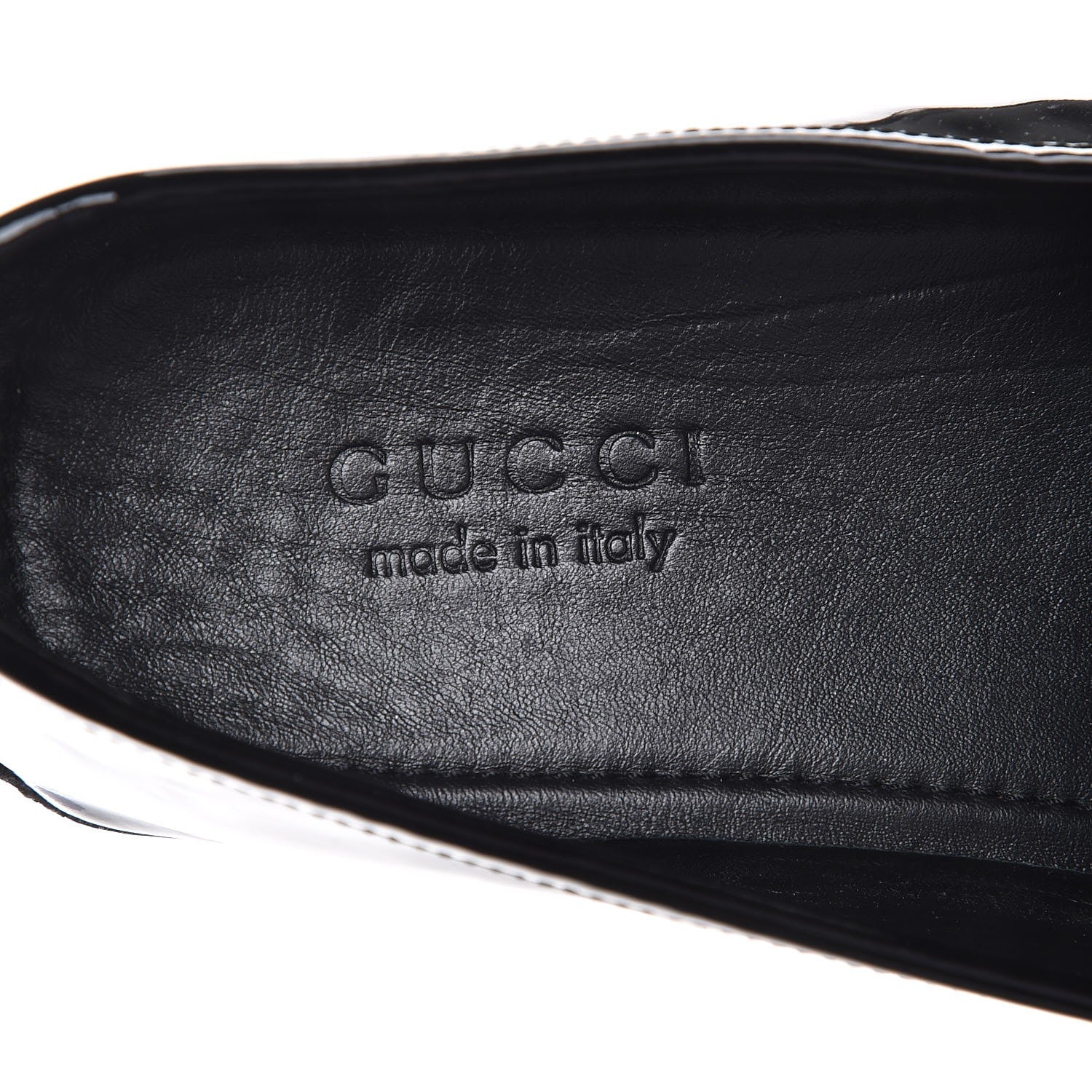 Gucci Men's Patent Horsebit Driver Loafers 10.5 Black 7 of 9