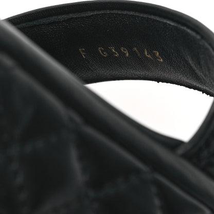 Chanel Lambskin Quilted Platform Sandals 37 Black 8 of 9