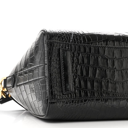 Givenchy Calfskin Crocodile Embossed Mini Antigona Black 9 of 10