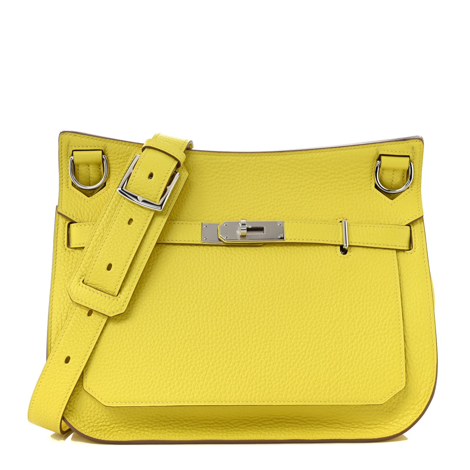 Hermes Taurillon Clemence Jypsiere 28 Lime 1 of 8