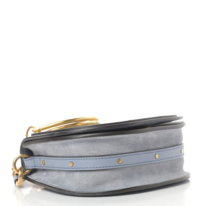 Chloe Calfskin Suede Small Nile Bracelet Bag Cloudy Blue 4 of 11