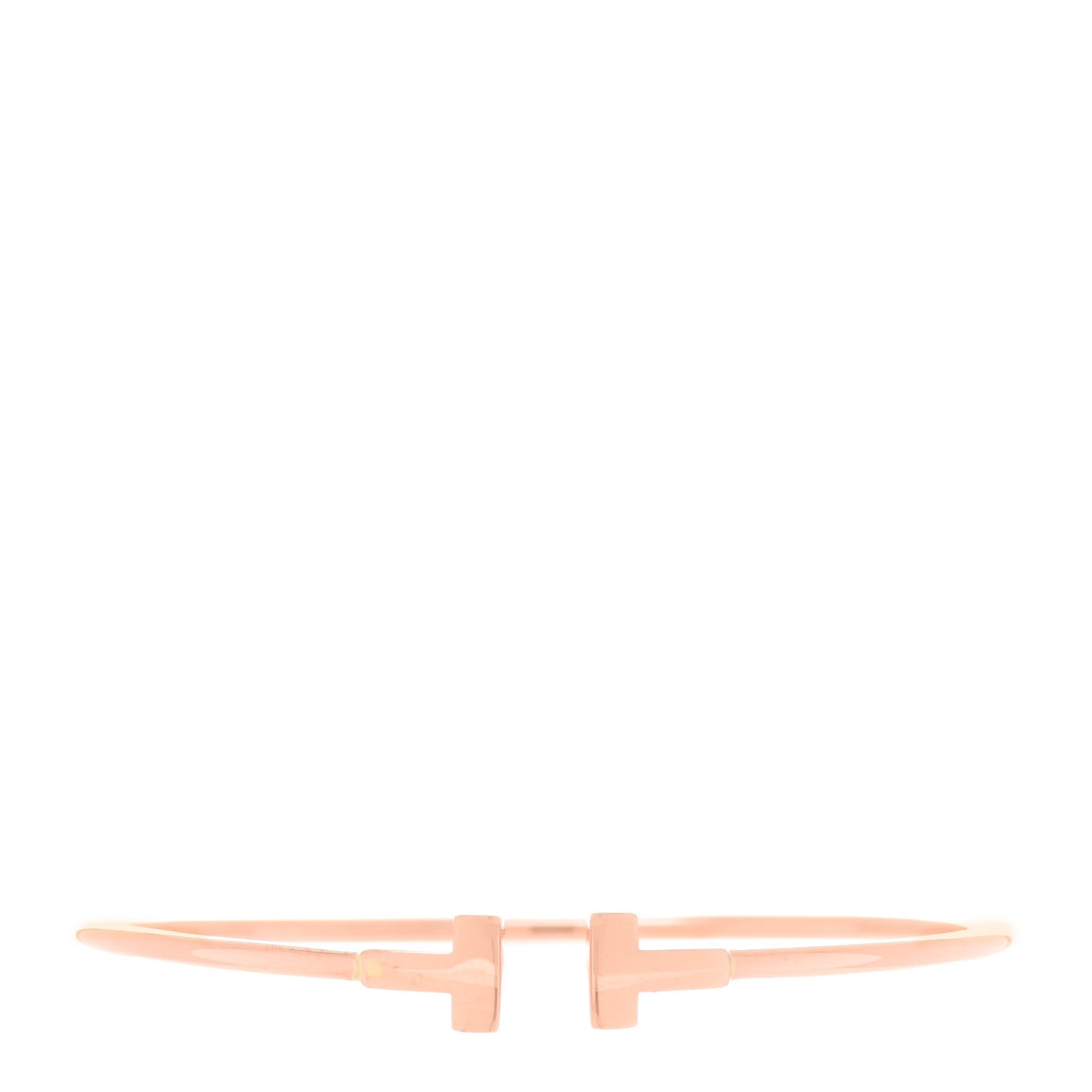 18K Rose Gold Narrow T Wire Bracelet