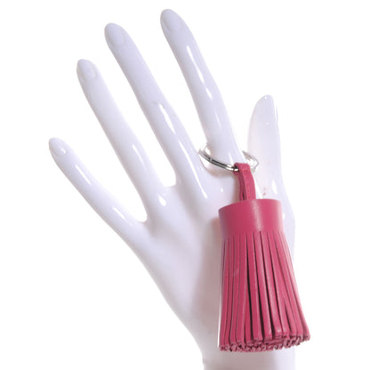 Hermes Lambskin Carmen Tassel Key Holder Fuchsia 2 of 5