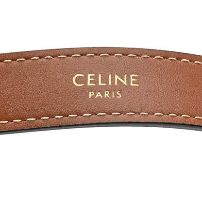 Celine Canvas Calfskin Ava Triomphe Shoulder Bag White 6 of 11