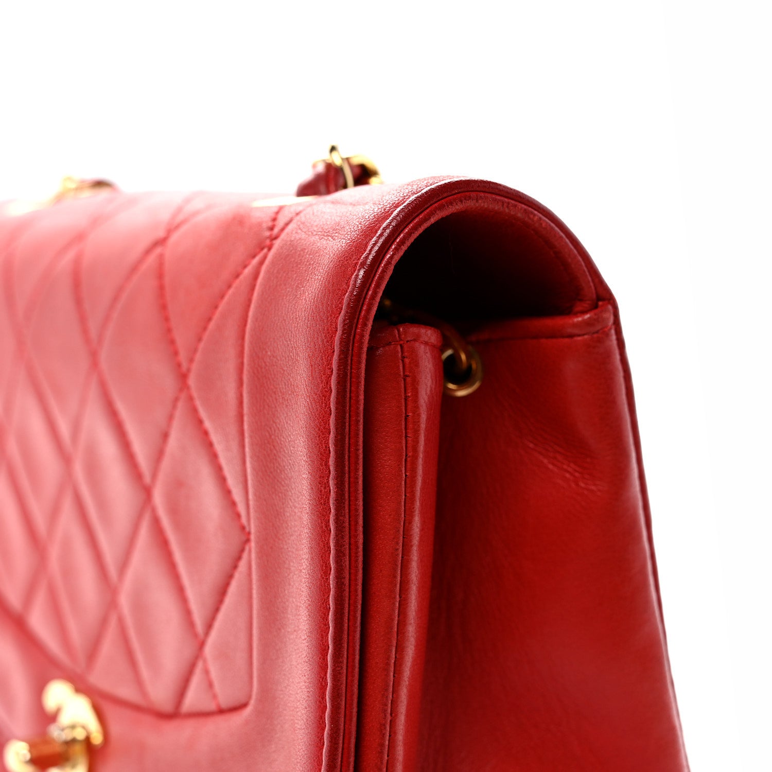 Chanel Lambskin Quilted Small Single Flap Red 11 of 11