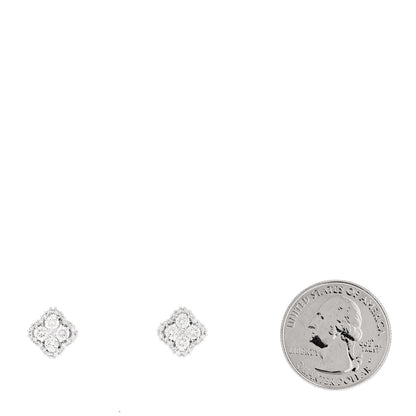 Roberto Coin 18K White Gold Diamond Flower Pave Stud Earrings 2 of 4