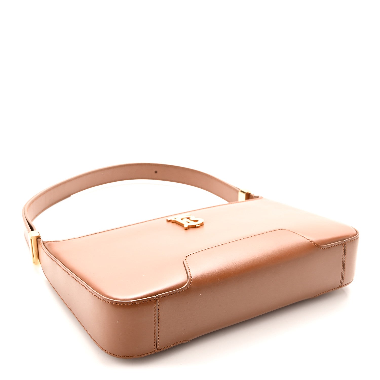 Burberry Smooth Calfskin TB Shoulder Bag Warm Tan 4 of 9