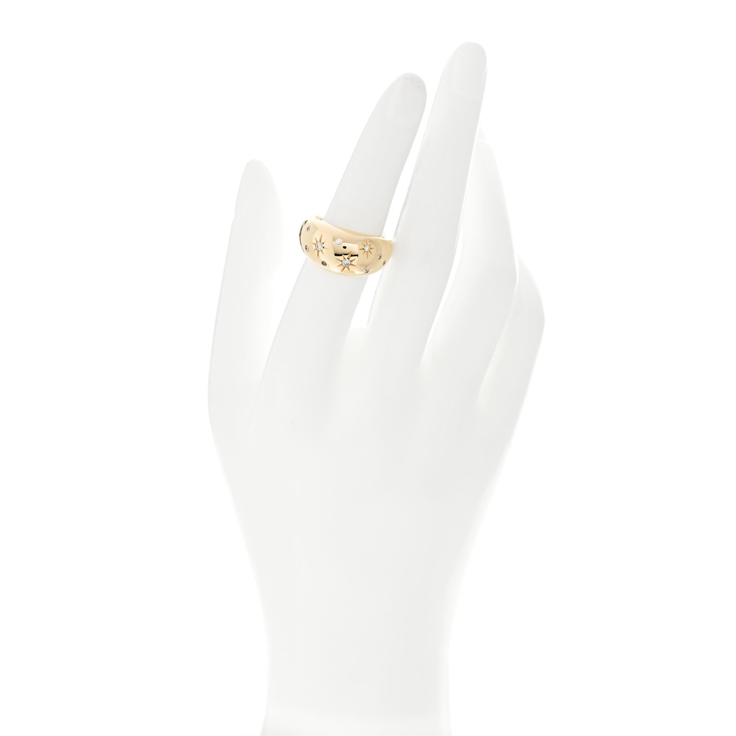 18K Yellow Gold Diamond 11mm Pure Form Ring 52 6