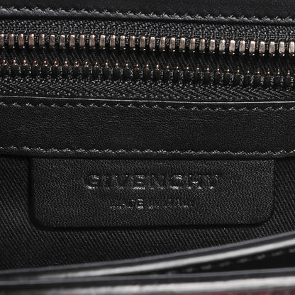 Givenchy Calf Hair Abstract Flower Shark Lock Medium Flap Bag Black 5 of 9